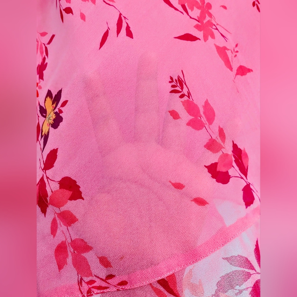 Express Pink Asymmetrical Ruffled Skirt - Picture 6 of 6